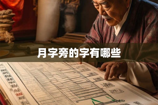 月字旁的字有哪些