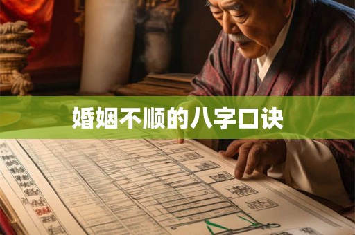 婚姻不顺的八字口诀