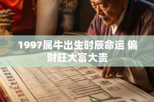 1997属牛出生时辰命运 偏财旺大富大贵