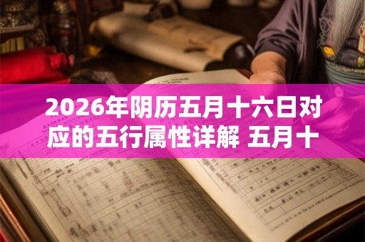 2026年阴历五月十六日对应的五行属性详解 五月十六是啥日子 2026年阴历五月十六日对应的五行属性详解 五月十六是啥日子