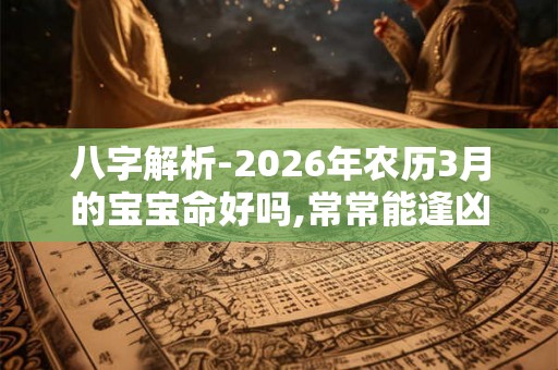 八字解析-2026年农历3月的宝宝命好吗,常常能逢凶化吉