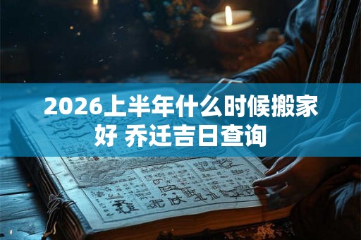 2026上半年什么时候搬家好 乔迁吉日查询 2026上半年什么时候搬家好 乔迁吉日查询