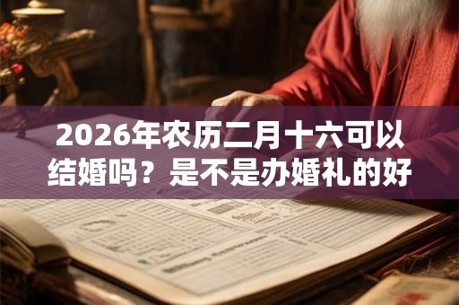 2026年农历二月十六可以结婚吗？是不是办婚礼的好日子？