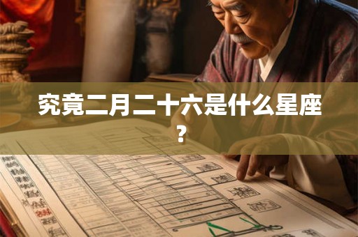 究竟二月二十六是什么星座? 究竟二月二十六是什么星座?