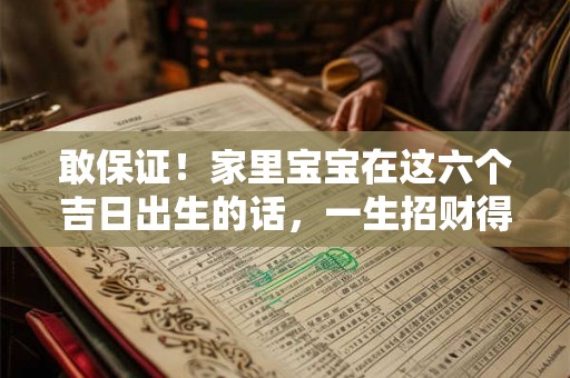 敢保证！家里宝宝在这六个吉日出生的话，一生招财得财！