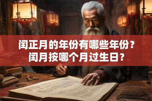 闰正月的年份有哪些年份？闰月按哪个月过生日？