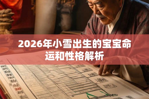 2026年小雪出生的宝宝命运和性格解析 2026年小雪出生的宝宝命运和性格解析