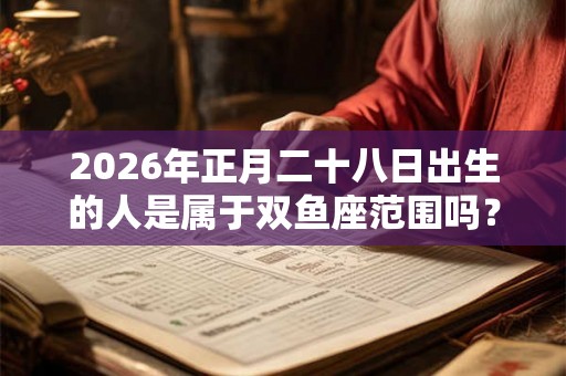 2026年正月二十八日出生的人是属于双鱼座范围吗？