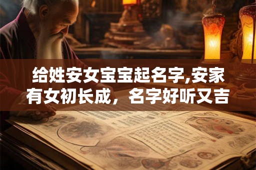 给姓安女宝宝起名字,安家有女初长成，名字好听又吉祥