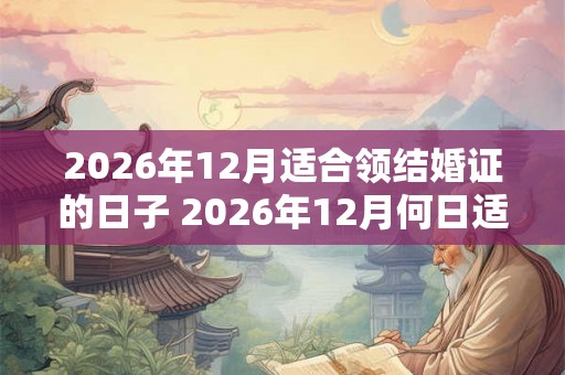 2026年12月适合领结婚证的日子 2026年12月何日适合领结婚证 2026年12月适合领结婚证的日子 2026年12月何日适合领结婚证