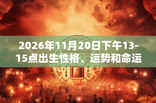 2026年11月20日下午13-15点出生性格、运势和命运