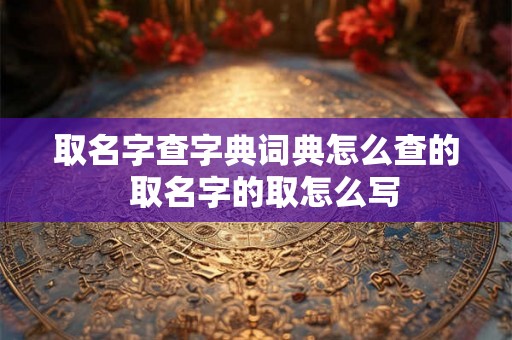 取名字查字典词典怎么查的  取名字的取怎么写