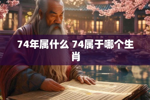 74年属什么 74属于哪个生肖