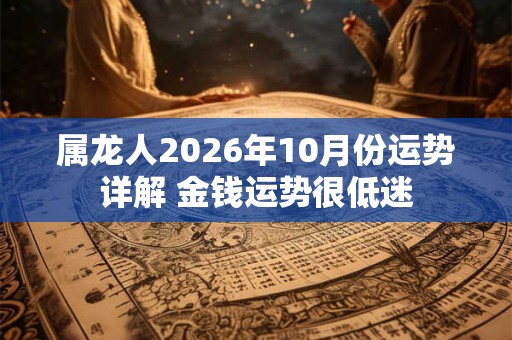 属龙人2026年10月份运势详解 金钱运势很低迷 属龙人2026年10月份运势详解 金钱运势很低迷