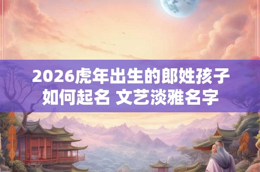 2026虎年出生的郎姓孩子如何起名 文艺淡雅名字 2026虎年出生的郎姓孩子如何起名 文艺淡雅名字