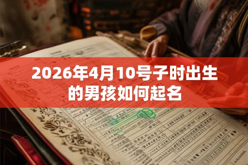 2026年4月10号子时出生的男孩如何起名