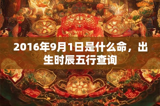 2016年9月1日是什么命，出生时辰五行查询