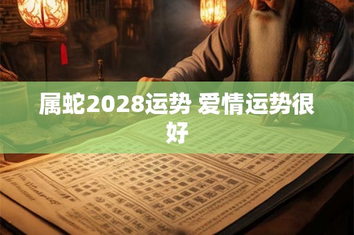 属蛇2028运势 爱情运势很好