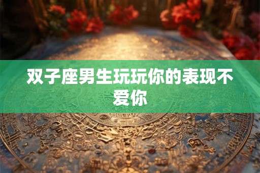 双子座男生玩玩你的表现不爱你