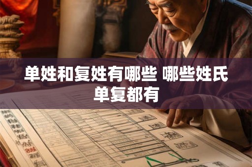 单姓和复姓有哪些 哪些姓氏单复都有 单姓和复姓有哪些 哪些姓氏单复都有