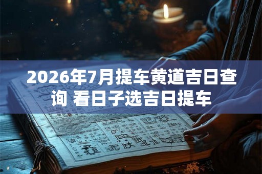 2026年7月提车黄道吉日查询 看日子选吉日提车 2026年7月提车黄道吉日查询 看日子选吉日提车