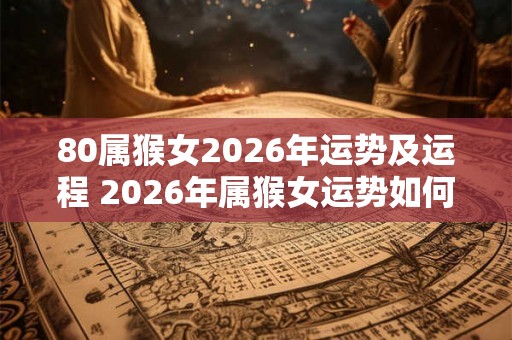 80属猴女2026年运势及运程 2026年属猴女运势如何