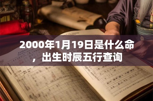 2000年1月19日是什么命，出生时辰五行查询