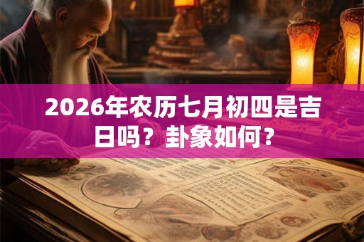 2026年农历七月初四是吉日吗？卦象如何？