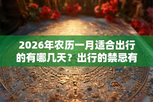 2026年农历一月适合出行的有哪几天？出行的禁忌有哪些？