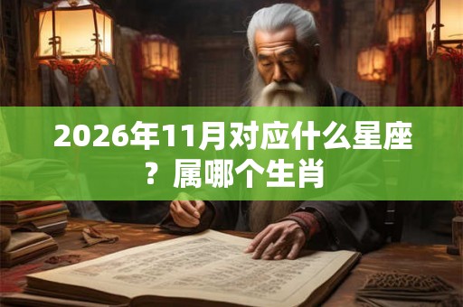 2026年11月对应什么星座？属哪个生肖