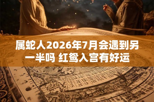 属蛇人2026年7月会遇到另一半吗 红鸳入宫有好运 属蛇人2026年7月会遇到另一半吗 红鸳入宫有好运