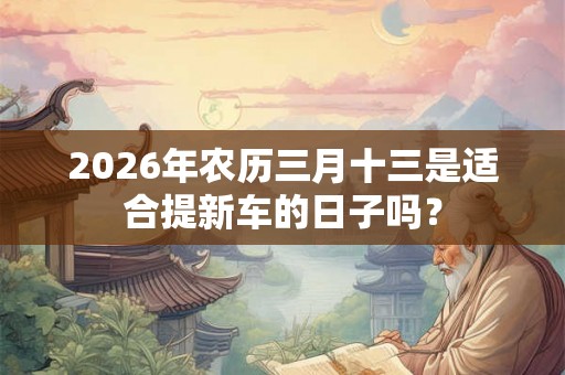 2026年农历三月十三是适合提新车的日子吗? 2026年农历三月十三是适合提新车的日子吗?