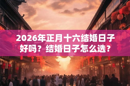 2026年正月十六结婚日子好吗？结婚日子怎么选？