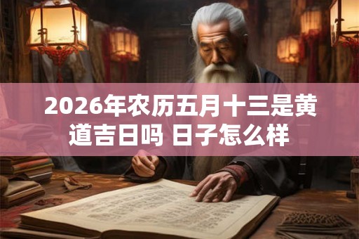 2026年农历五月十三是黄道吉日吗 日子怎么样