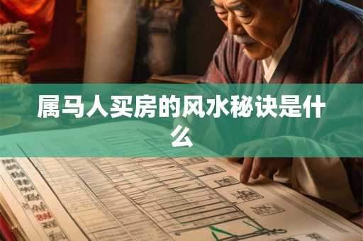 属马人买房的风水秘诀是什么