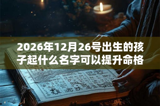 2026年12月26号出生的孩子起什么名字可以提升命格