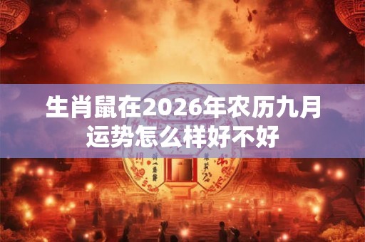 生肖鼠在2026年农历九月运势怎么样好不好