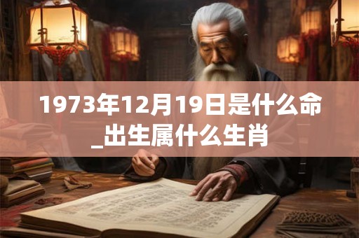 1973年12月19日是什么命_出生属什么生肖