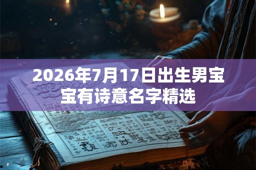 2026年7月17日出生男宝宝有诗意名字精选