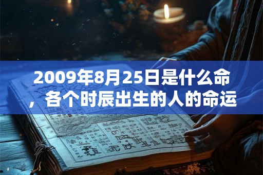2009年8月25日是什么命,各个时辰出生的人的命运 2009年8月25日是什么命,各个时辰出生的人的命运