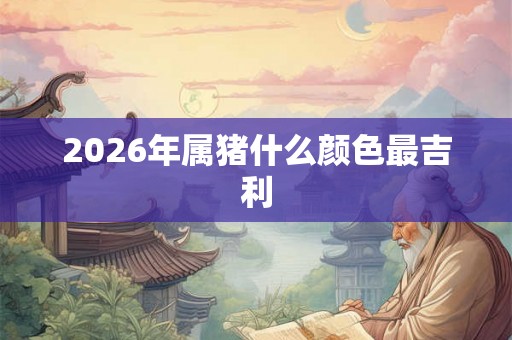 2026年属猪什么颜色最吉利