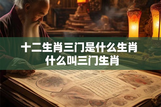 十二生肖三门是什么生肖  什么叫三门生肖