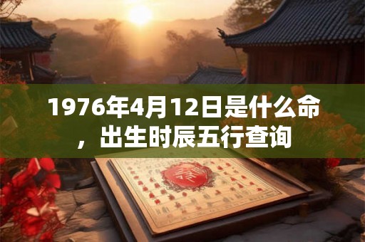 1976年4月12日是什么命，出生时辰五行查询