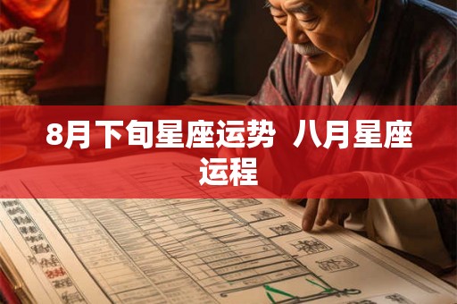 8月下旬星座运势  八月星座运程