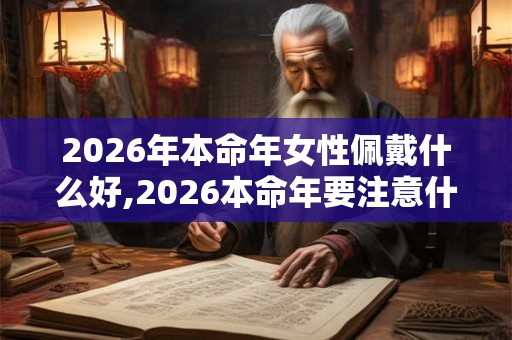 2026年本命年女性佩戴什么好,2026本命年要注意什么