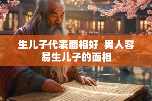 生儿子代表面相好  男人容易生儿子的面相