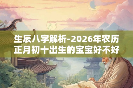 生辰八字解析-2026年农历正月初十出生的宝宝好不好