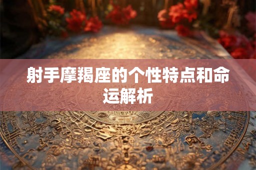 射手摩羯座的个性特点和命运解析