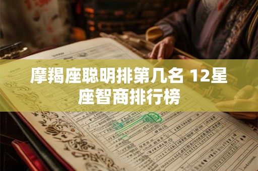 摩羯座聪明排第几名 12星座智商排行榜