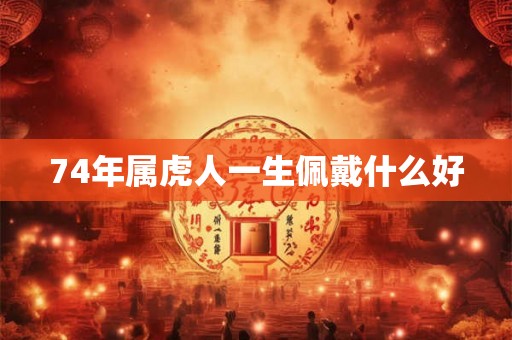 74年属虎人一生佩戴什么好